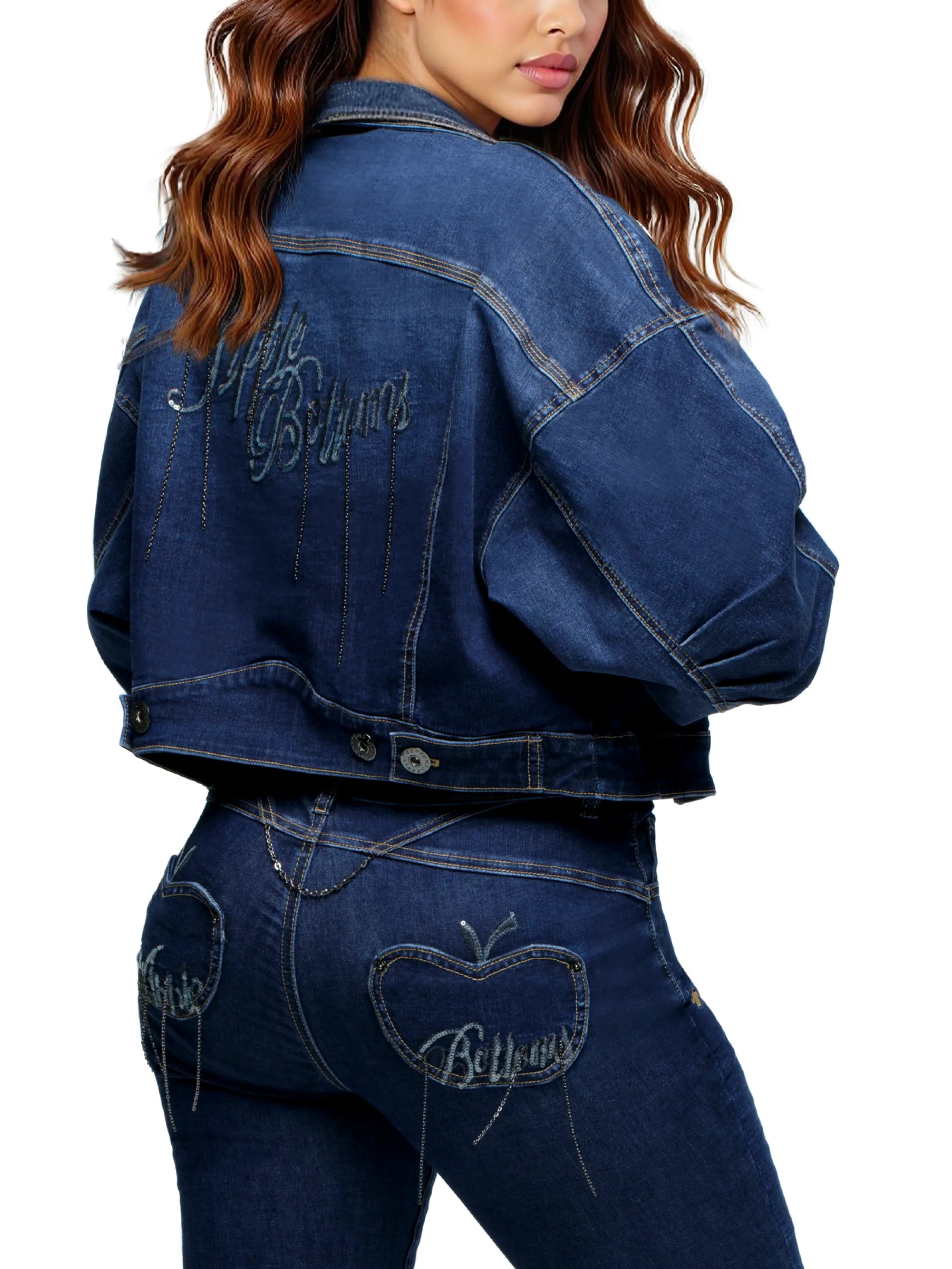 Apple Bottom Jeans Denim Chain Link Jacket — main shot