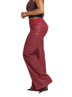 Apple Bottom Jeans Low-Rise Wide-Leg Jean - Red Delicious — scale reference