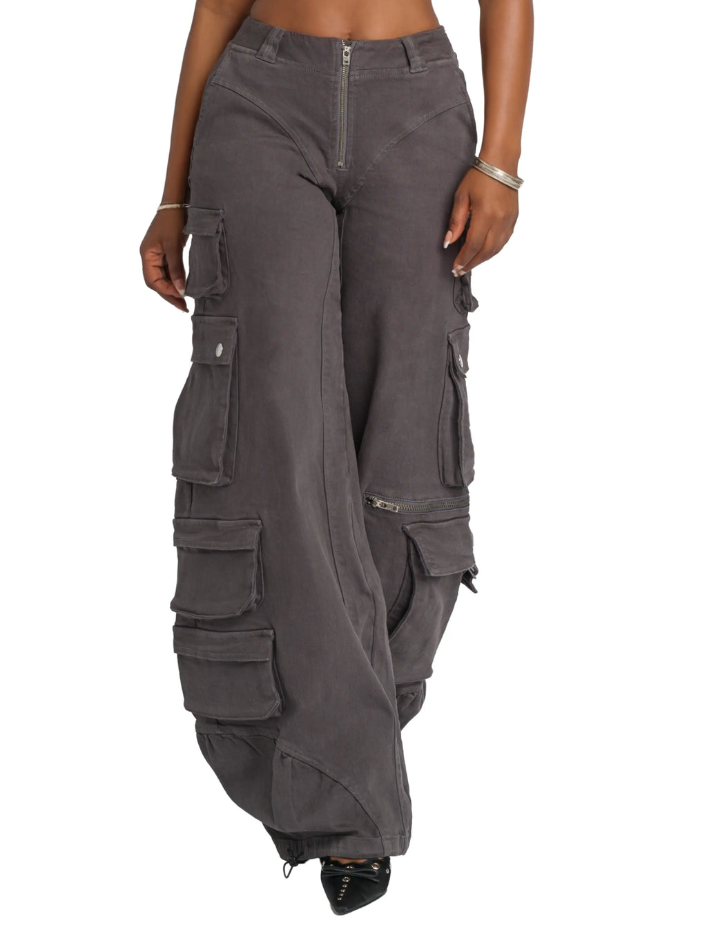 Apple Bottom Jeans Low-Rise Twill Cargo Pant — color variant