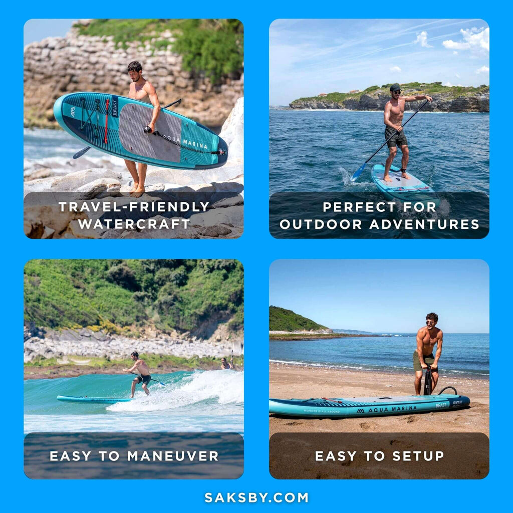 Aqua Marina Beast 10FT Advanced All-Around Inflatable SUP With Carbon Hybrid Paddle [BT-23BEP] (SAK89512) – SAKSBY WHOLESALE,