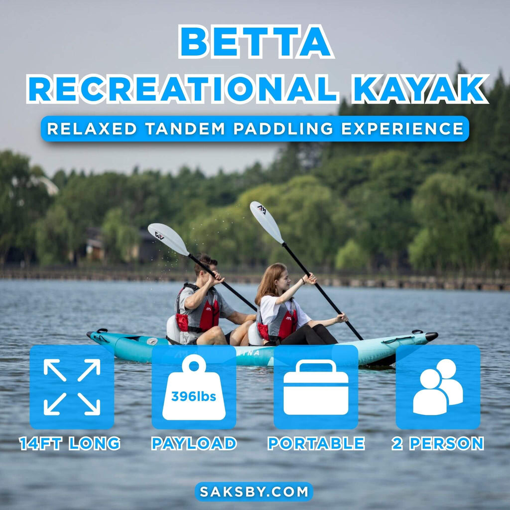 Aqua Marina Betta 14FT 2-Person Inflatable Recreational Kayak With Paddles [BE-412] (SAK01375) – SAKSBY WHOLESALE, view 4