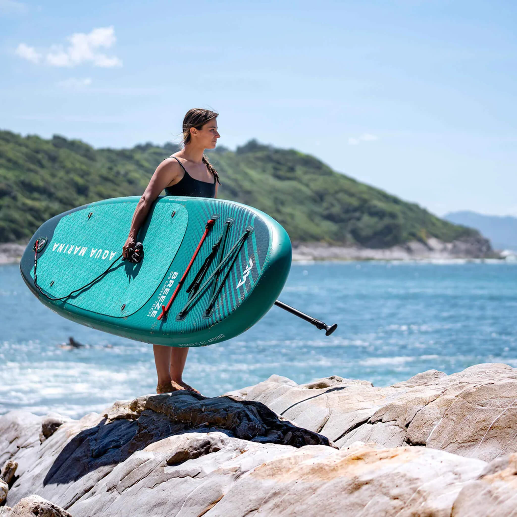 Aqua Marina Breeze 9FT Green Compact Inflatable SUP With Drop Stitch Light Technology [BT-23BRP] (SAK68745) – SAKSBY WHOLESAL