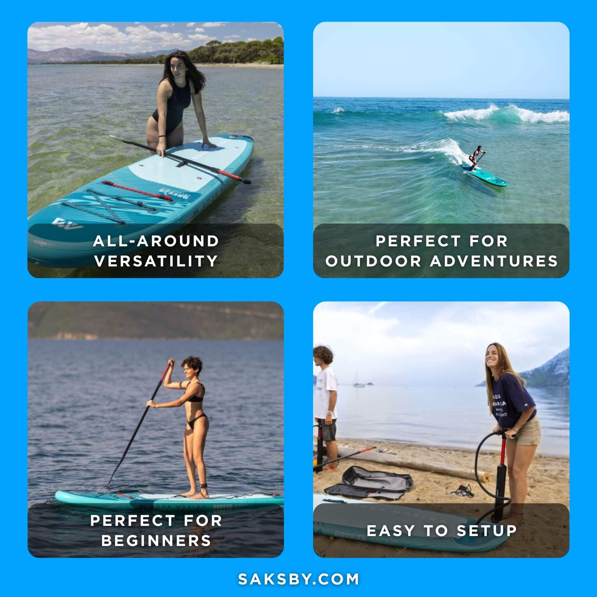 Aqua Marina Breeze 9FT Green Compact Inflatable SUP With Drop Stitch Light Technology [BT-23BRP] (SAK68745) – SAKSBY WHOLESAL
