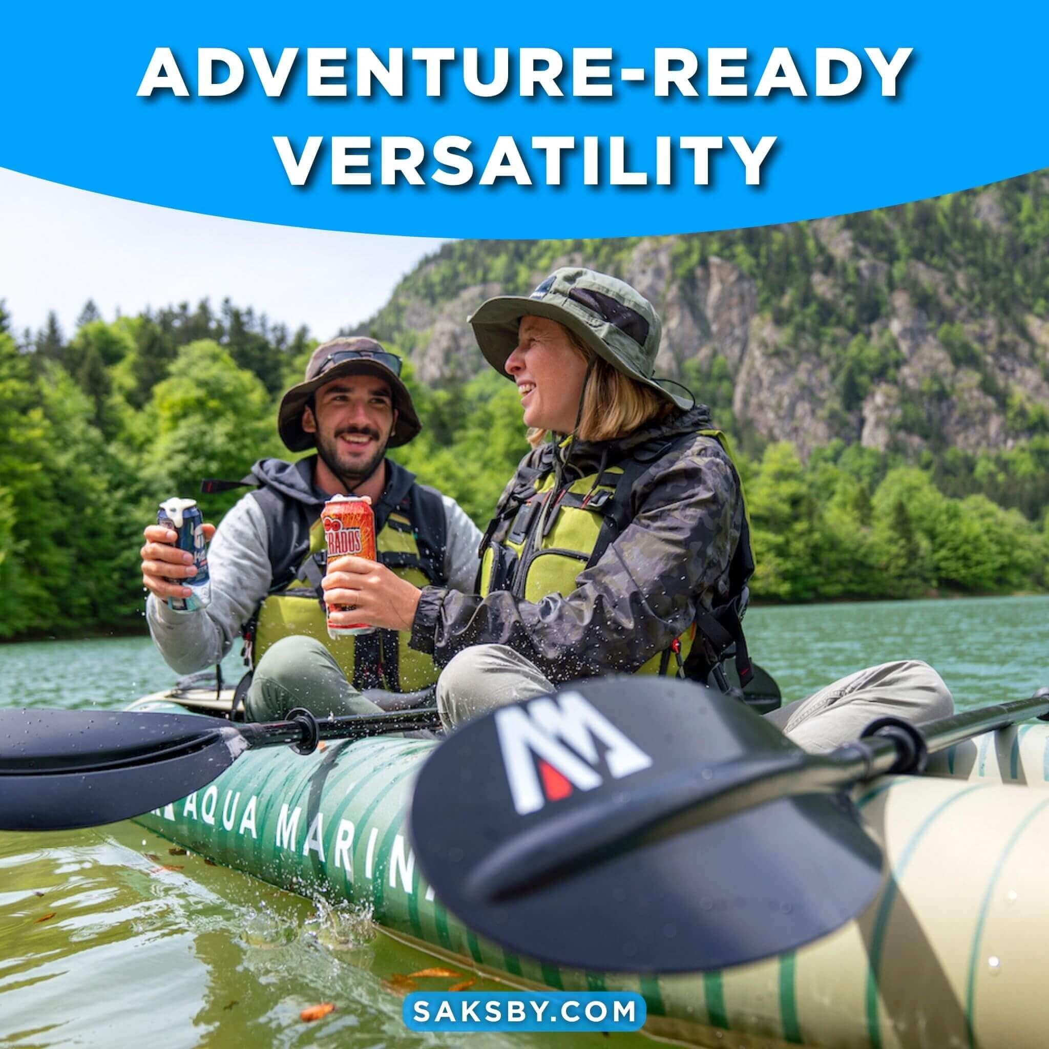Aqua Marina Caliber 13FT Angling Kayak With Foldable Fishing Seat [Paddle Excluded] [CA-398] (SAK23467) – SAKSBY WHOLESALE, v
