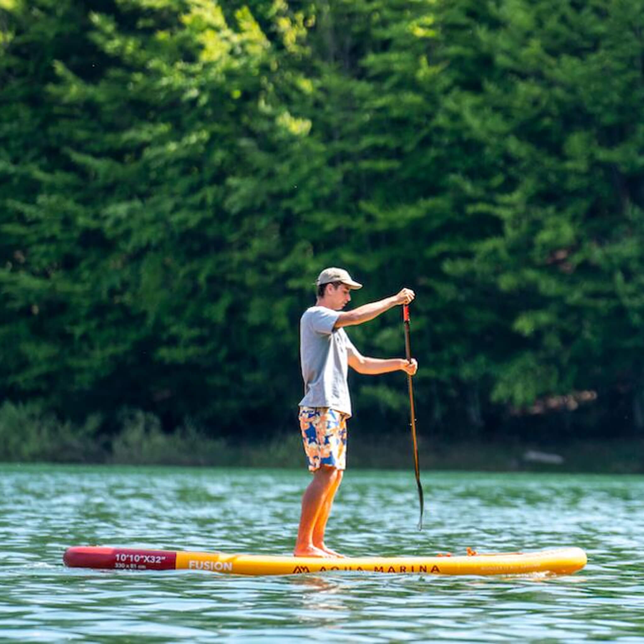 Aqua Marina Fusion 10FT Premium All-Around SUP W/ Durable PVC Rail Layers & Grooved EVA Footpad [BT-23FUP] (SAK37195) – SAKSB