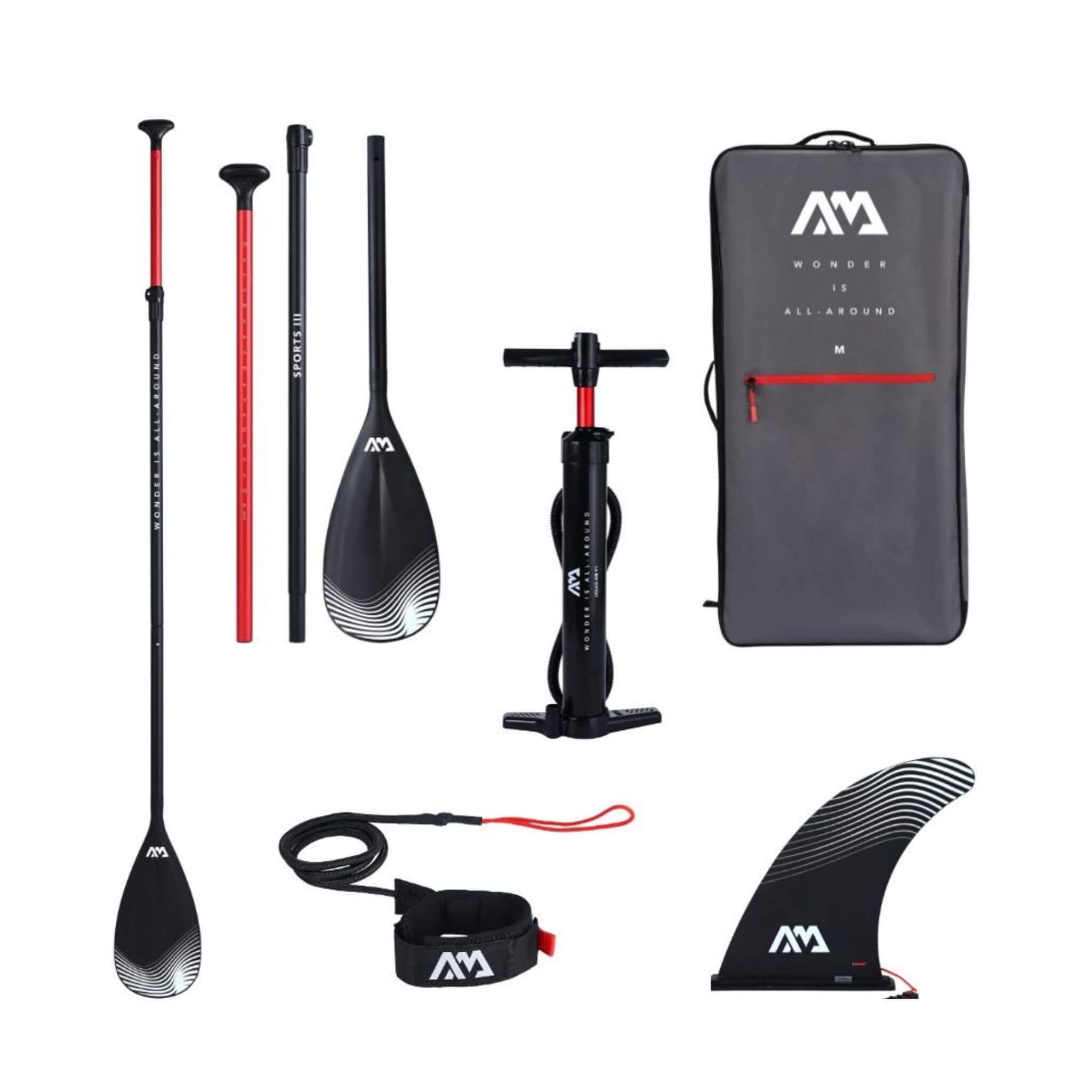 Aqua Marina Fusion 10FT Premium All-Around SUP W/ Durable PVC Rail Layers & Grooved EVA Footpad [BT-23FUP] (SAK37195) – SAKSB