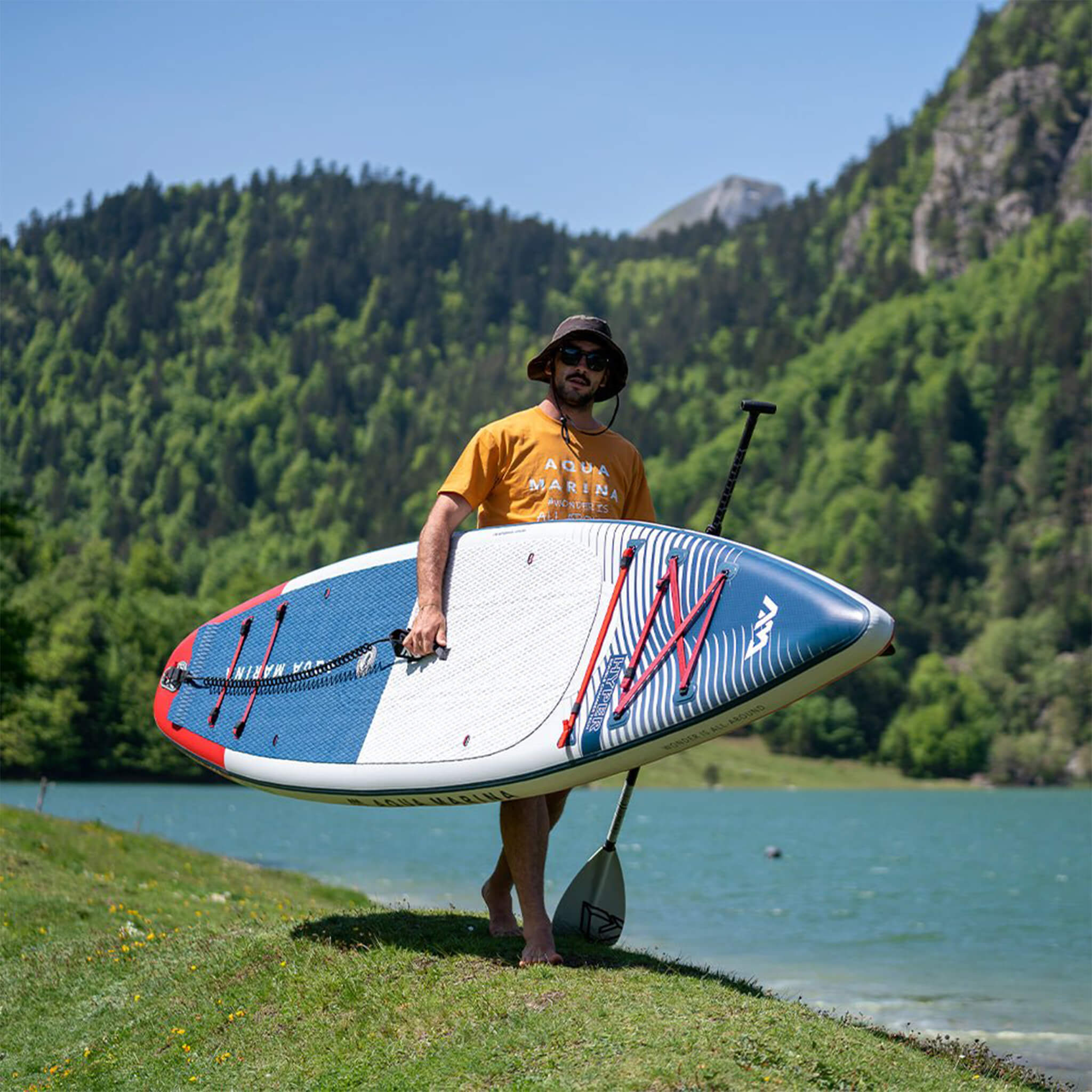 Aqua Marina Hyper 12FT Navy Touring SUP With Hydrodynamic Rail Edges & Adjustable Bungee [BT-23HY02] (SAK23285) – SAKSBY WHOL