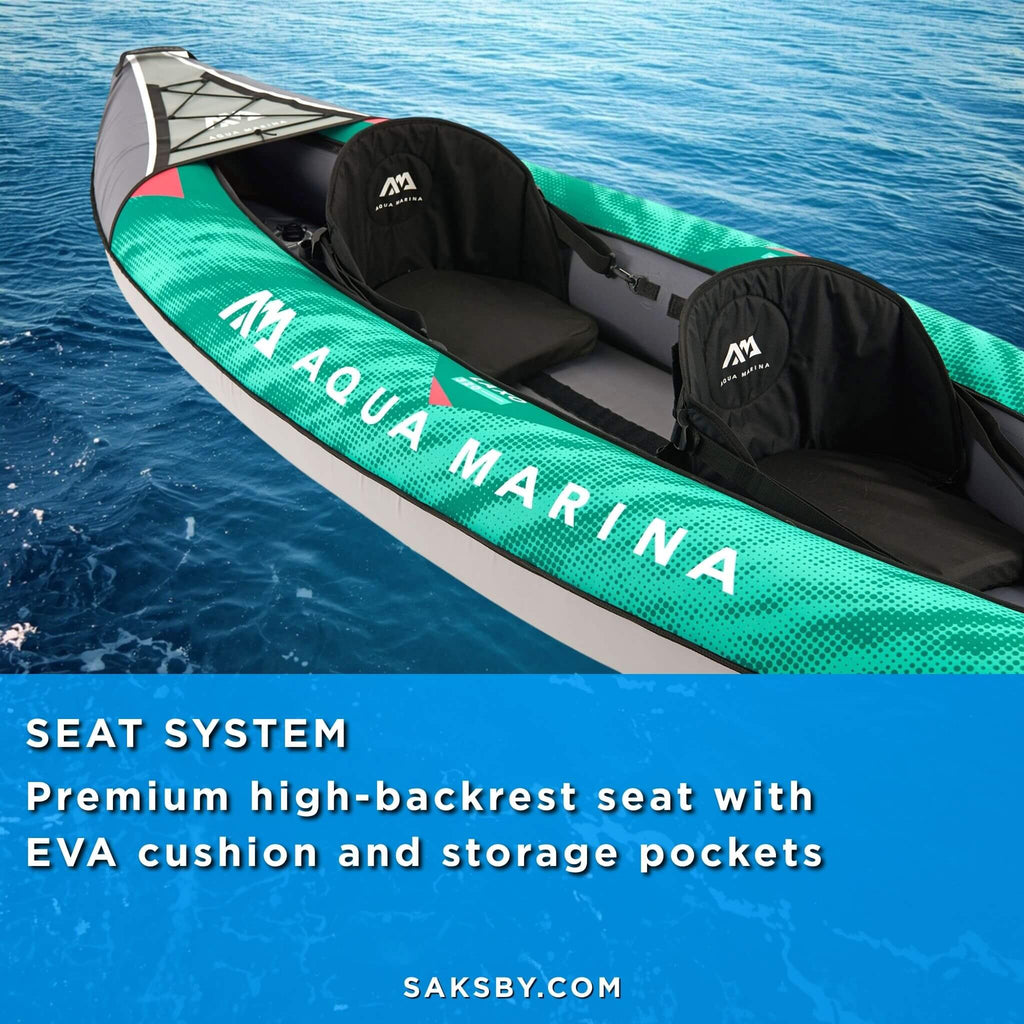 Aqua Marina Laxo 320 2-Person 10FT Recreational Kayak With High-Back Seat And Adjustable Cargo Bungee [LA-320] (SAK01396) – S