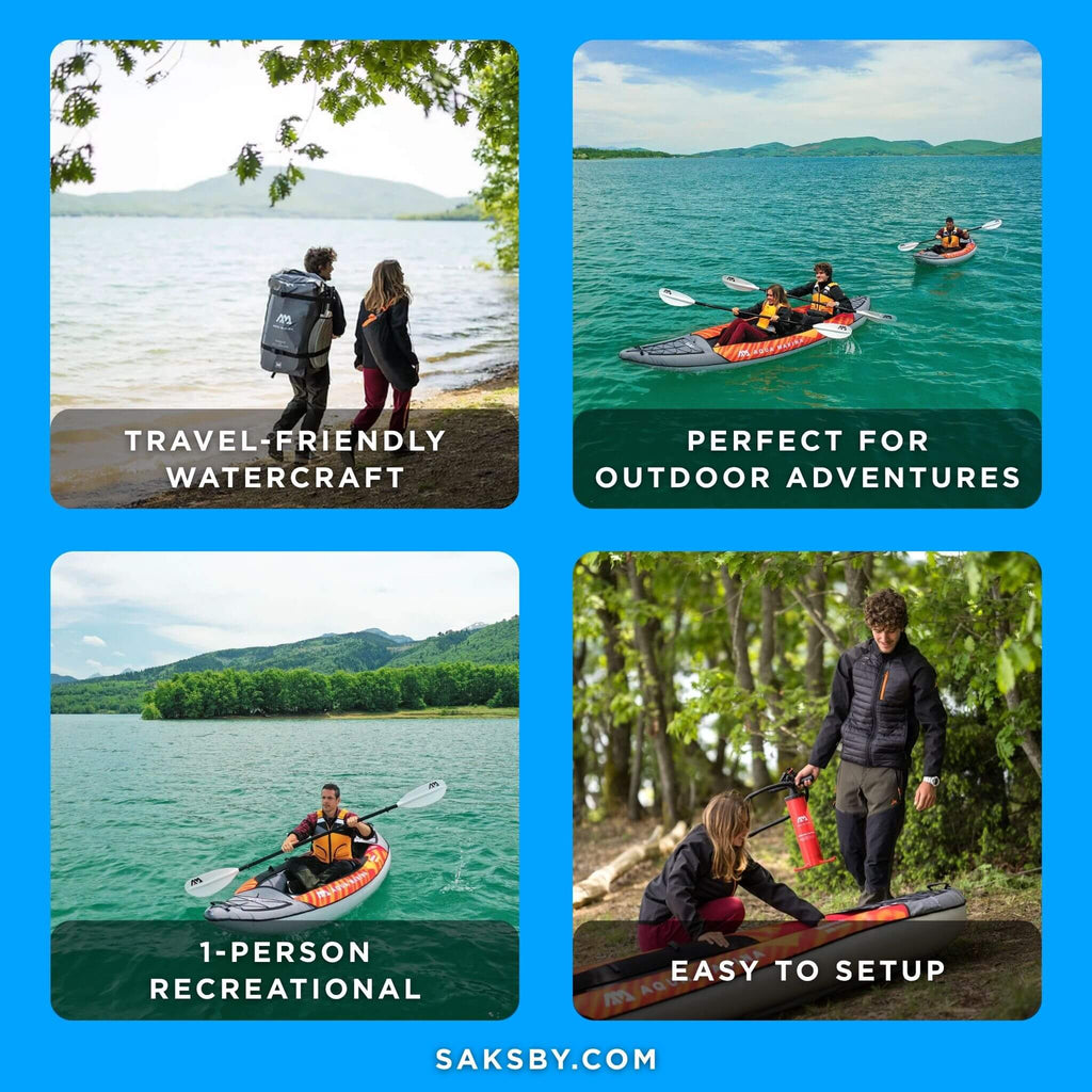 Aqua Marina Memba 330 10FT 1-Person Ultra Stiff Touring Kayak With Double Wall Fabric Floor [ME-330] (SAK56789) – SAKSBY WHOL