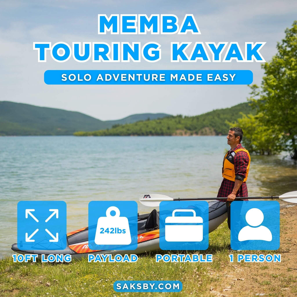 Aqua Marina Memba 330 10FT 1-Person Ultra Stiff Touring Kayak With Double Wall Fabric Floor [ME-330] (SAK56789) – SAKSBY WHOL