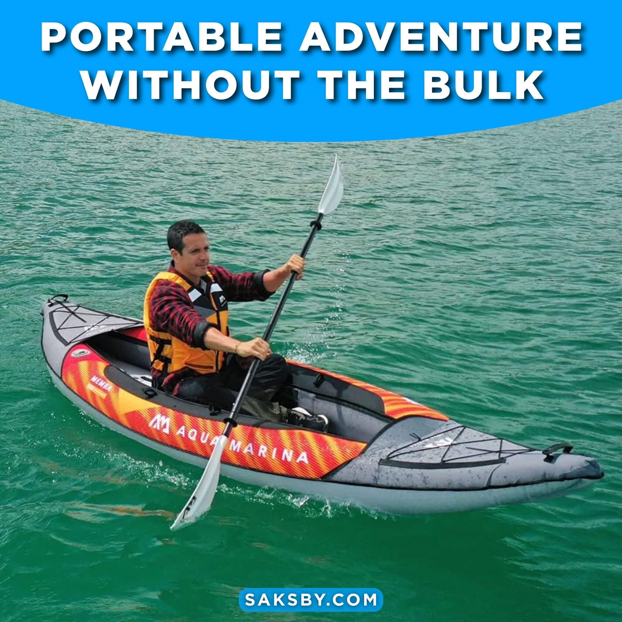 Aqua Marina Memba 330 10FT 1-Person Ultra Stiff Touring Kayak With Double Wall Fabric Floor [ME-330] (SAK56789) – SAKSBY WHOL
