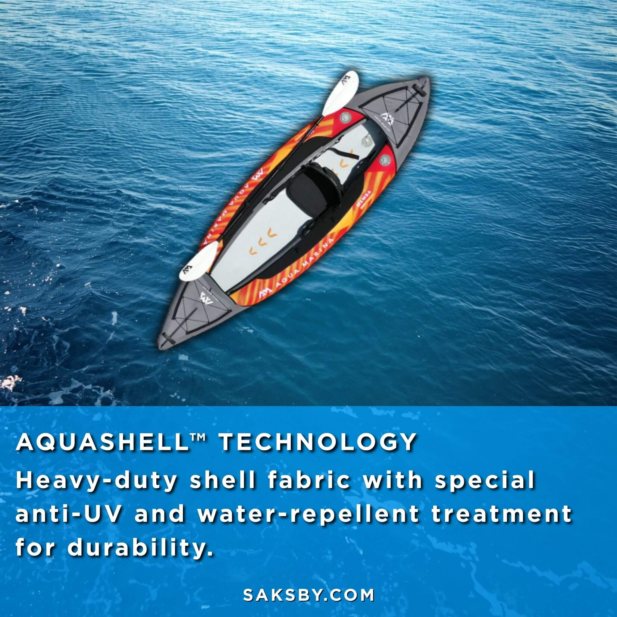 Aqua Marina Memba 330 10FT 1-Person Ultra Stiff Touring Kayak With Double Wall Fabric Floor [ME-330] (SAK56789) – SAKSBY WHOL