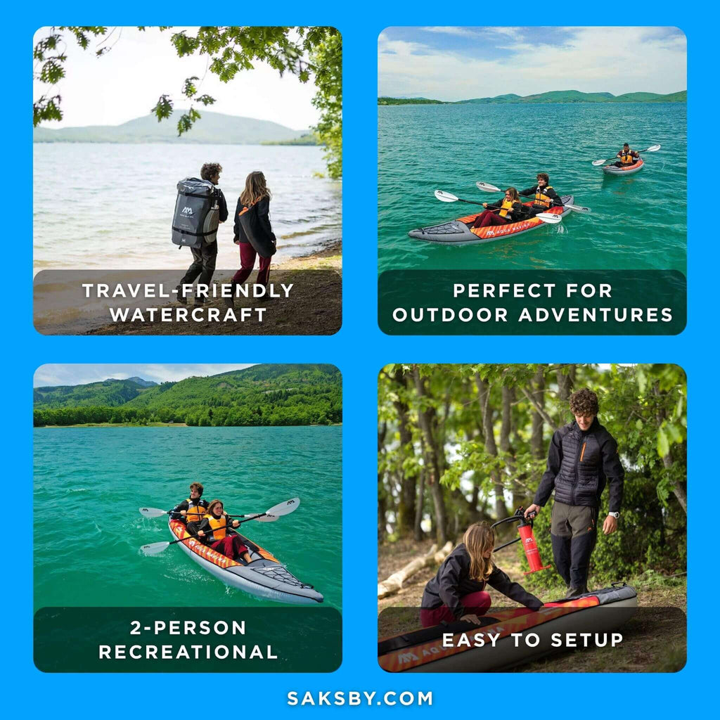 Aqua Marina Memba 390 Premium 12FT 2-Person Touring Kayak With DWF Deck And Paddles [ME-390] (SAK17282) – SAKSBY WHOLESALE, v