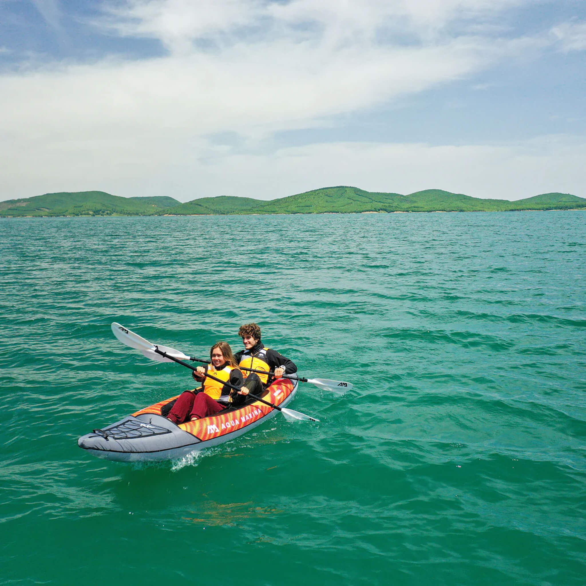 Aqua Marina Memba 390 Premium 12FT 2-Person Touring Kayak With DWF Deck And Paddles [ME-390] (SAK17282) – SAKSBY WHOLESALE, v