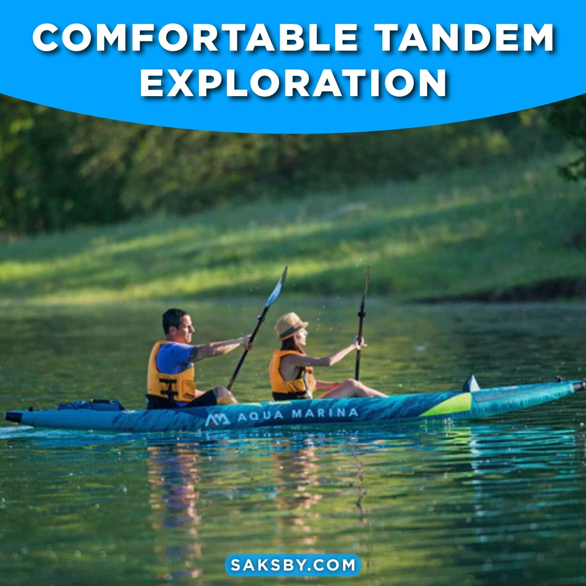 Aqua Marina Steam 412 14FT 2-Person Premium Kayak With DWF Deck [Paddle Excluded] [ST-412] (SAK57946) – SAKSBY WHOLESALE, vie