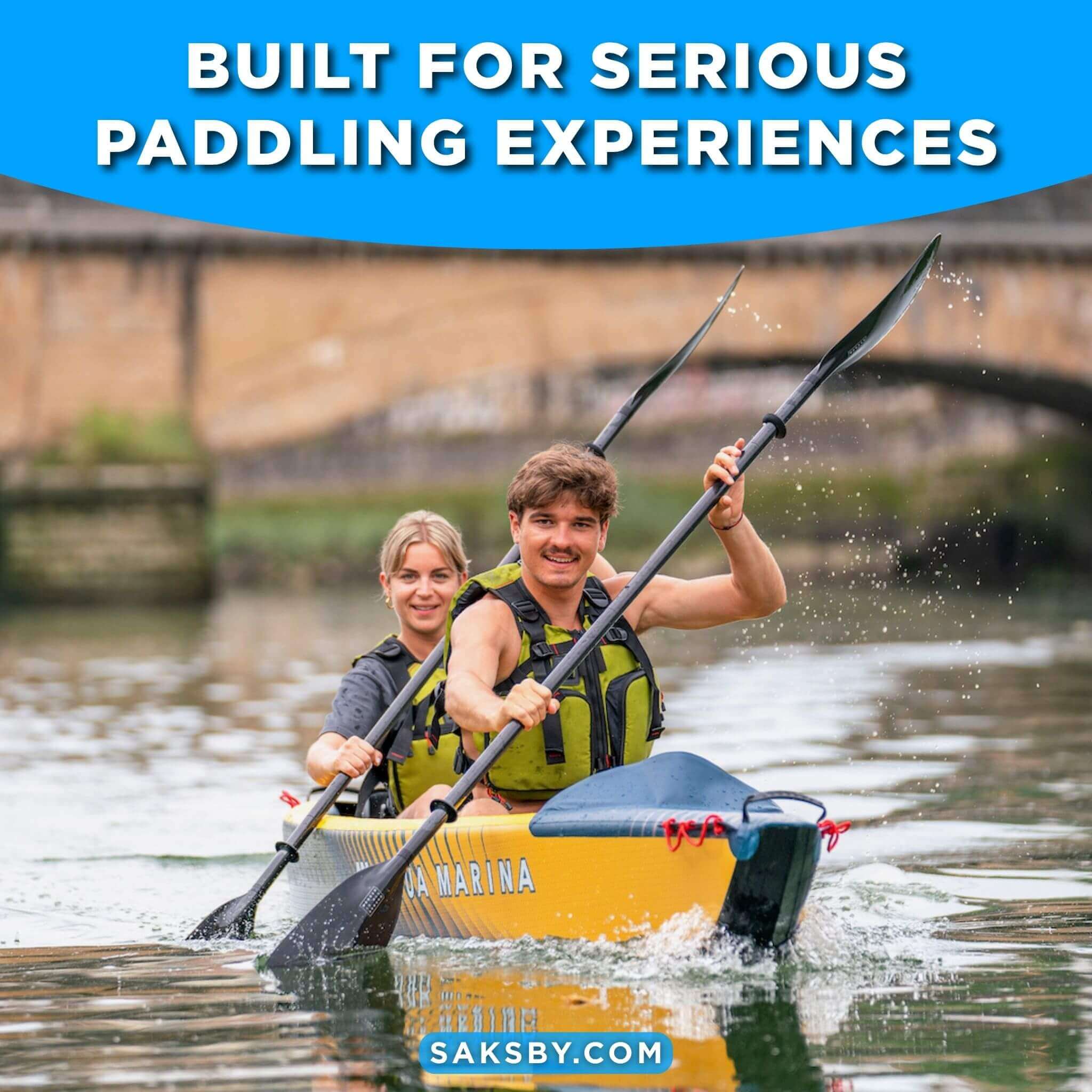 Aqua Marina Tomahawk AIR-K 440 14FT 2-Person High-Pressure Speed Inflatable Kayak [Paddle Excluded] [AIR-K440] (SAK31482) – S