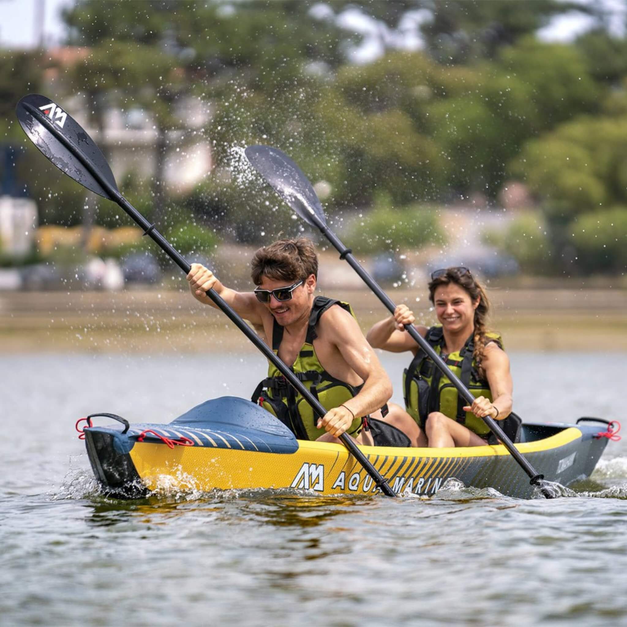 Aqua Marina Tomahawk AIR-K 440 14FT 2-Person High-Pressure Speed Inflatable Kayak [Paddle Excluded] [AIR-K440] (SAK31482) – S