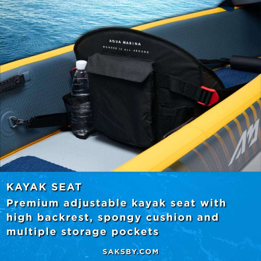 Aqua Marina Tomahawk AIR-K 440 14FT 2-Person High-Pressure Speed Inflatable Kayak [Paddle Excluded] [AIR-K440] (SAK31482) – S