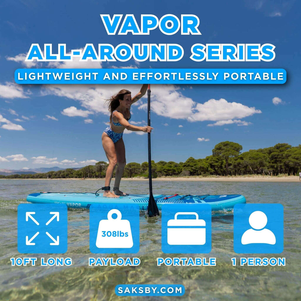Aqua Marina Vapor 10FT All-Around SUP W/ Sand Ripple Grooved EVA Footpad [BT-23VAP] (SAK60532) – SAKSBY WHOLESALE, view 4