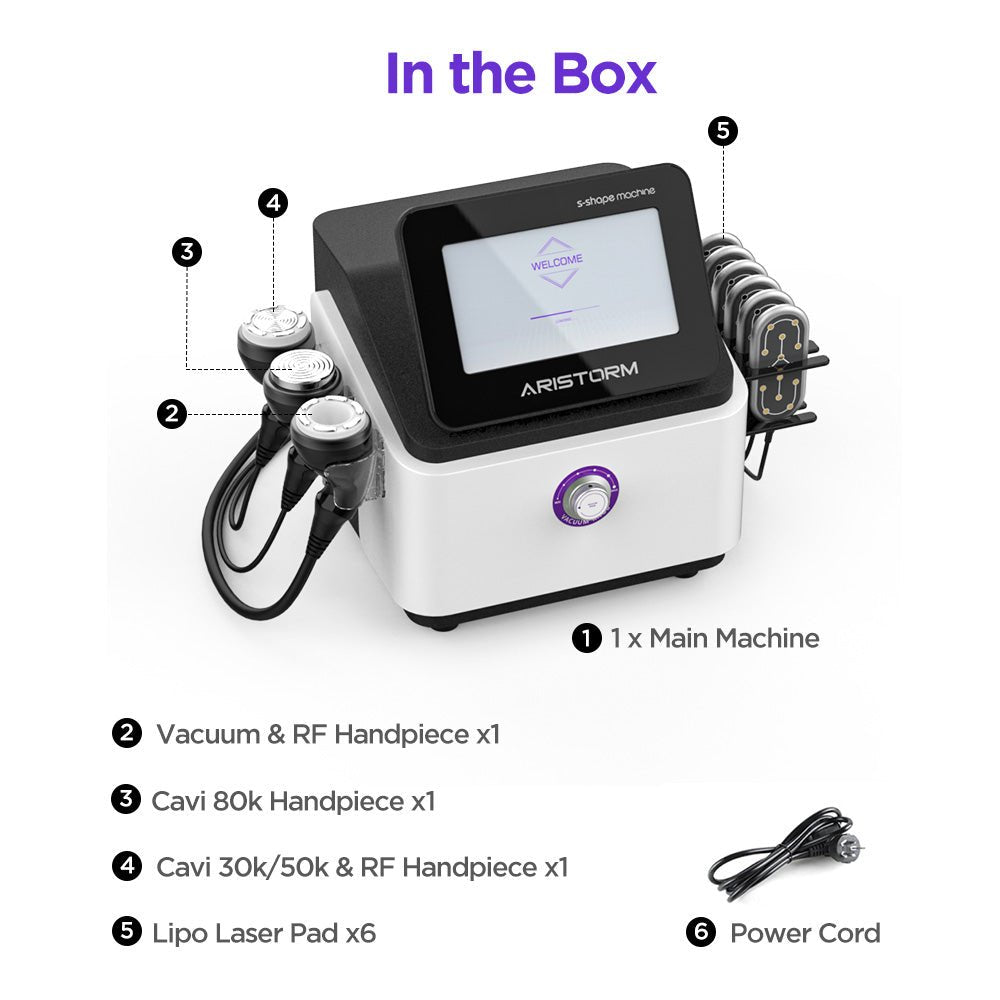 Aristorm 4-in-1 S-Shape Ultrasonic Cavitation & RF Lipo Laser System – Cavitation Machines, view 10