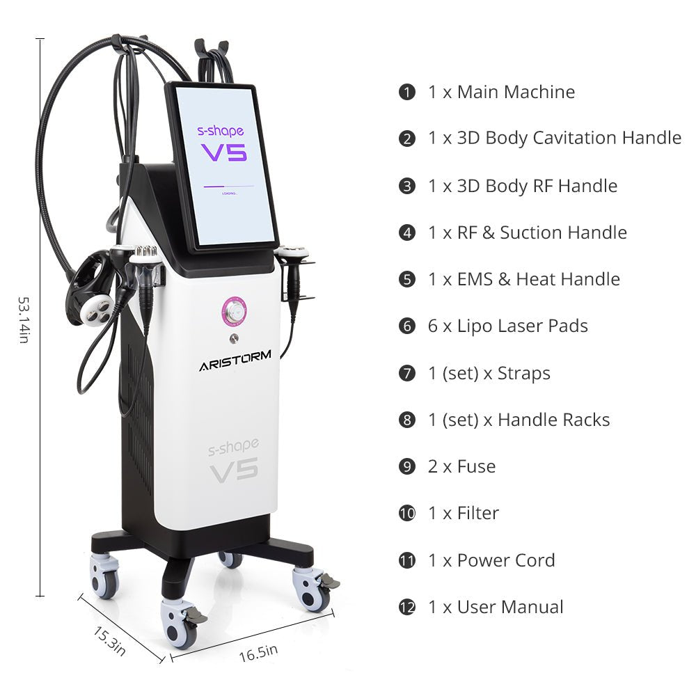 Aristorm S-Shape 5-in-1 Body & Skin Wellness System – Cavitation Machines, view 8