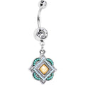 BodyCandy Clear Yellow Gem Easter Sunday Dangle Belly Ring — main product shot