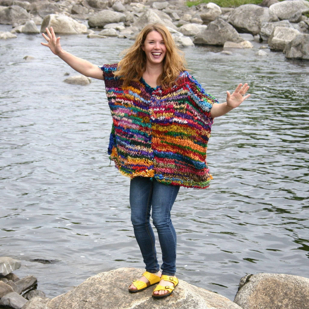Darn Good Yarn Artfully Yours Poncho Knit Kit — kits category context
