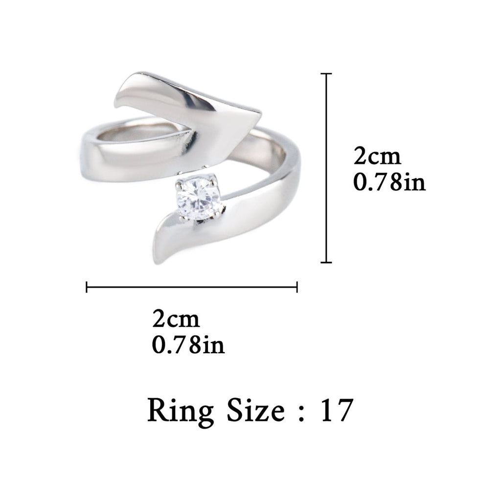 Mariam's Collection Artisan Asymmetric Diamond Ring Edgy Glamour for Standout Moments (MAC282) — detail shot 6