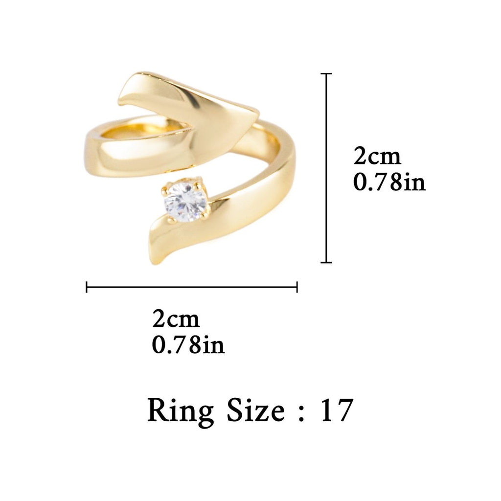 Mariam's Collection Artisan Asymmetric Diamond Ring Edgy Glamour for Standout Moments (MAC282) — detail shot 7