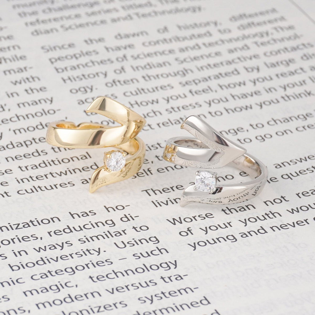 Mariam's Collection Artisan Asymmetric Diamond Ring Edgy Glamour for Standout Moments (MAC282) — detail shot 8