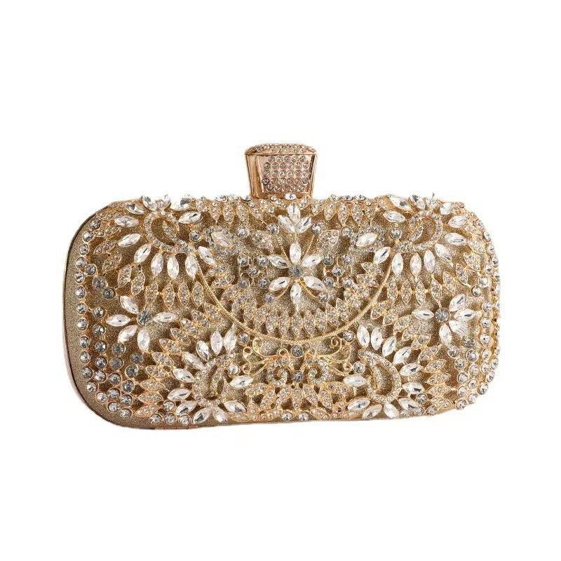 Mariam's Collection Artisan Crystal-Flower Evening Clutch Luxury Glitter Handbag for Couture &… — product category context