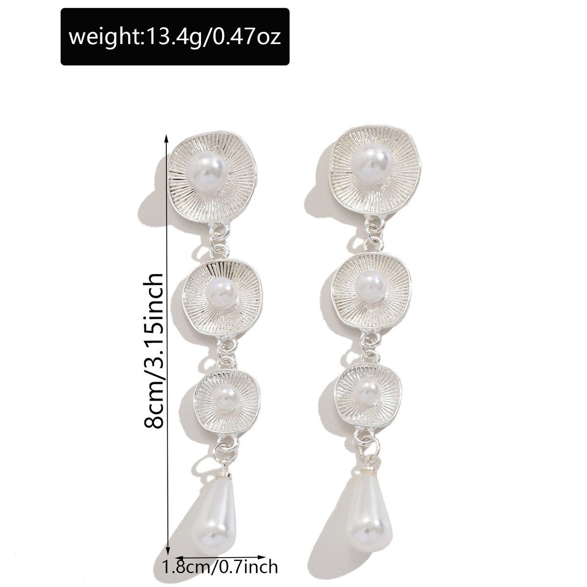 Mariam's Collection Mariam's Collection Artistic Asymmetric Pearl Drop Earrings (MAC325) — feature highlight