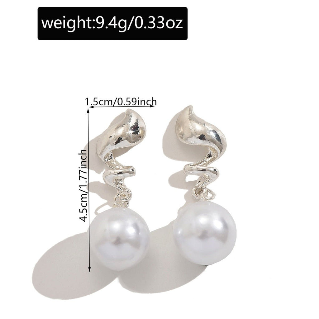 Mariam's Collection Mariam's Collection Artistic Asymmetric Pearl Drop Earrings (MAC325) — comparison shot