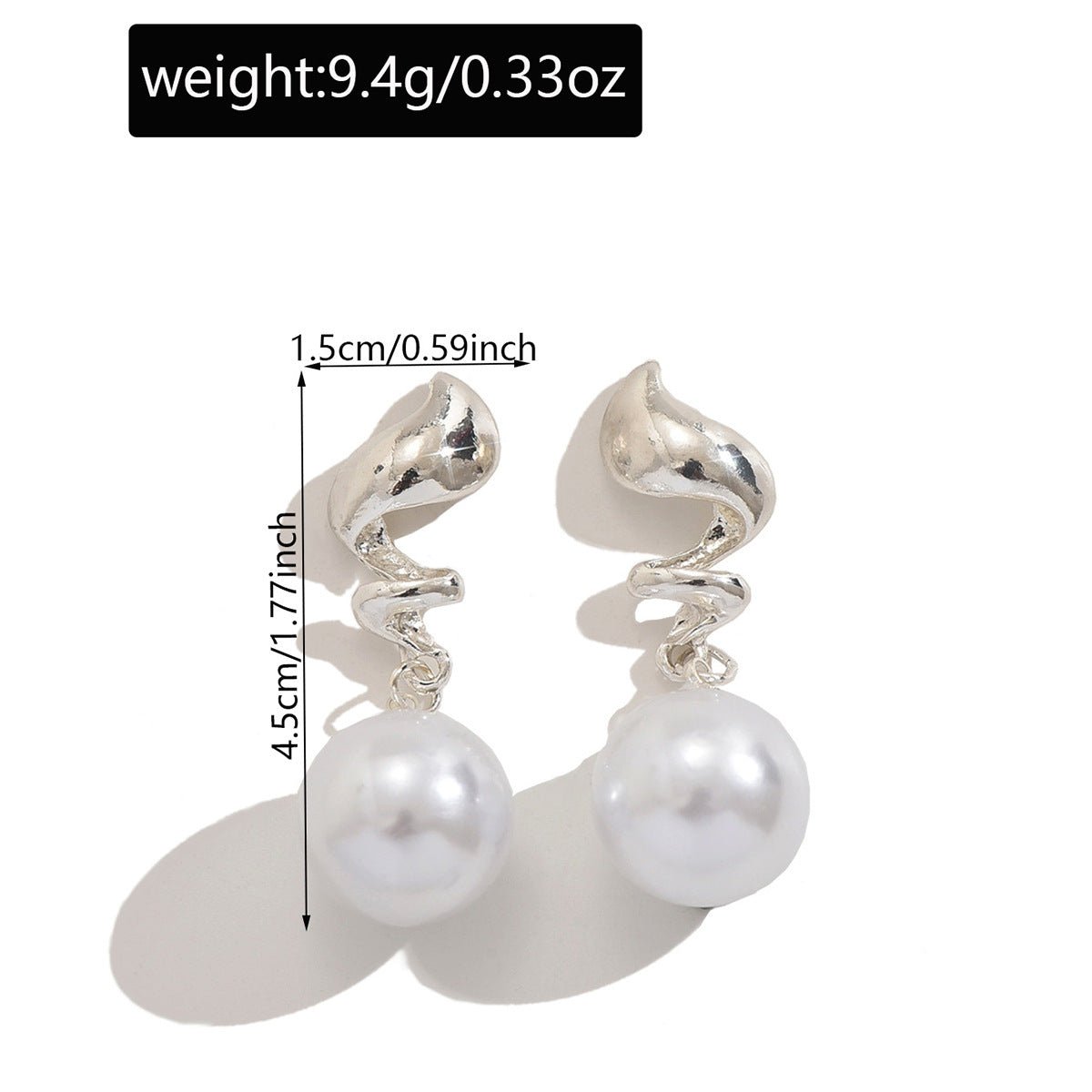 Mariam's Collection Mariam's Collection Artistic Asymmetric Pearl Drop Earrings (MAC325) — comparison shot