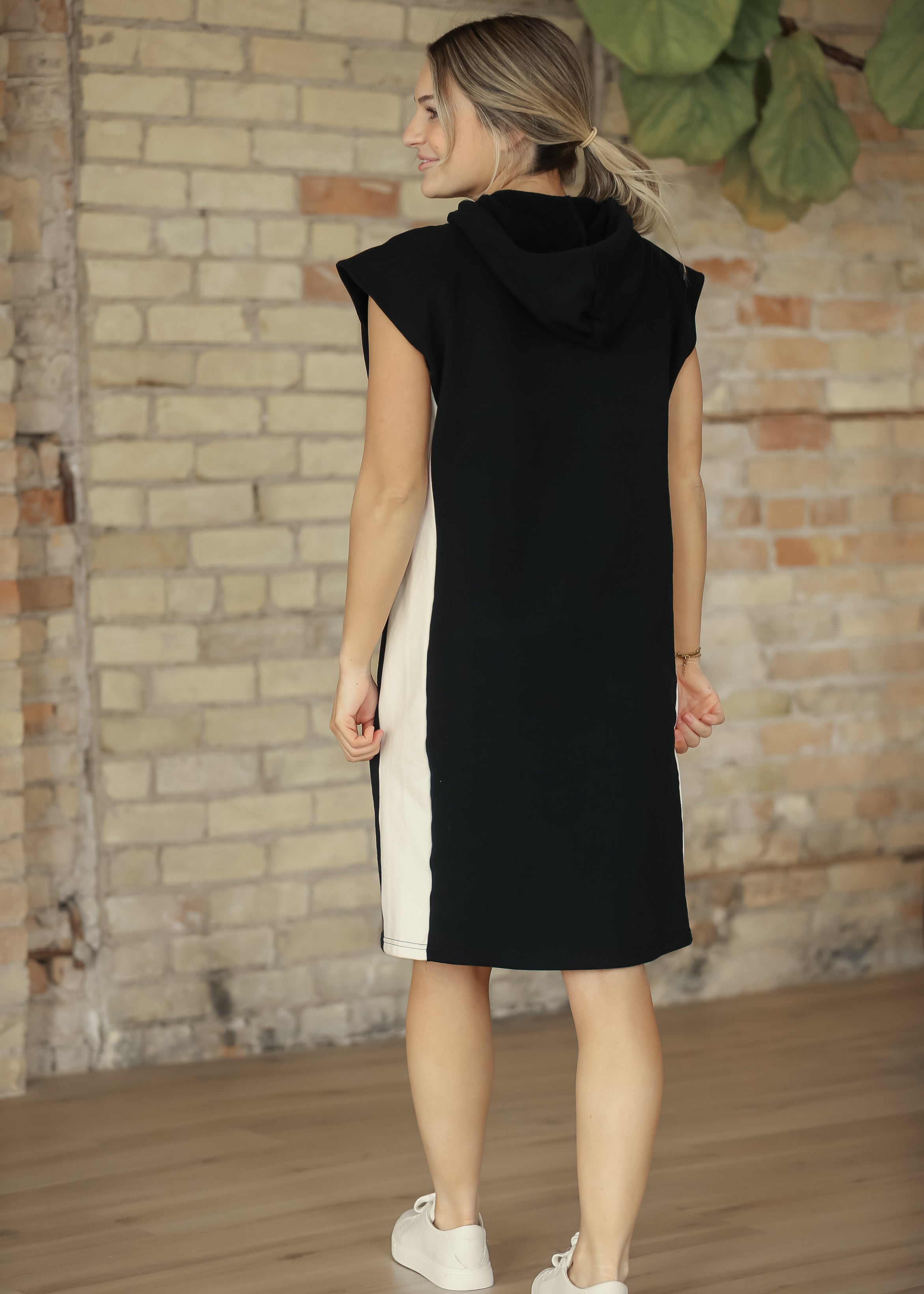 Inherit Co. Asher Hooded Sweatshirt Dress — comparison shot