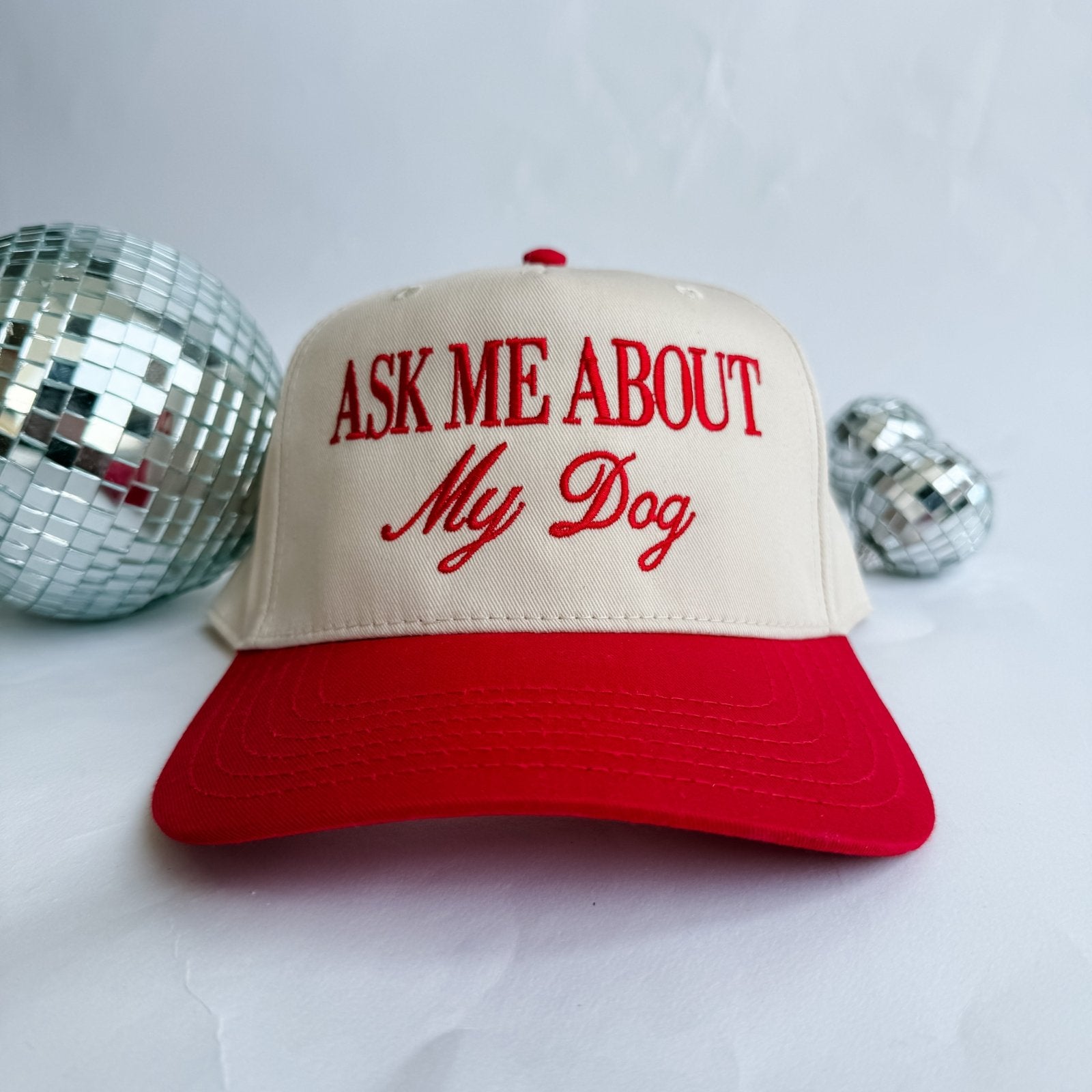 Coco & Rho Ask Me About My - Trucker Hat — detail close-up