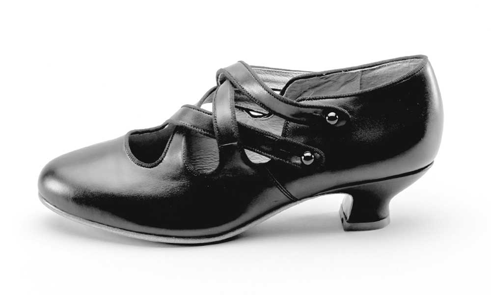 American Duchess Astoria Edwardian Leather Shoes (Black) — main product shot
