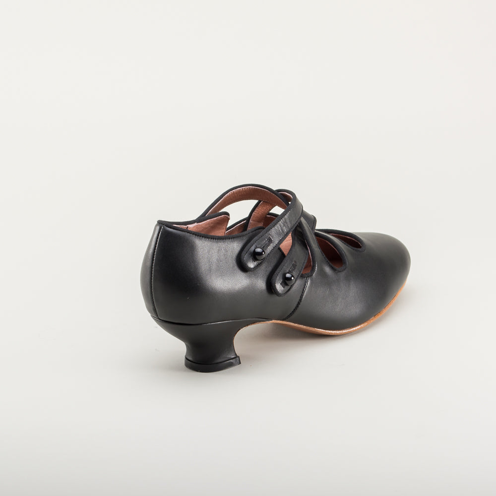 American Duchess Astoria Edwardian Leather Shoes (Black) — alternate view