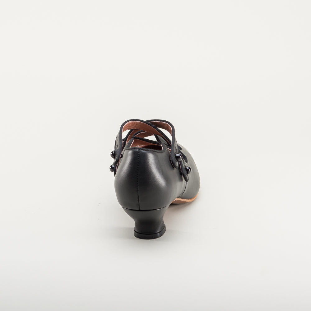 American Duchess Astoria Edwardian Leather Shoes (Black) — packaging or label
