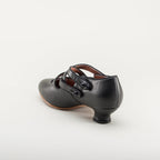 American Duchess Astoria Edwardian Leather Shoes (Black) — scale reference