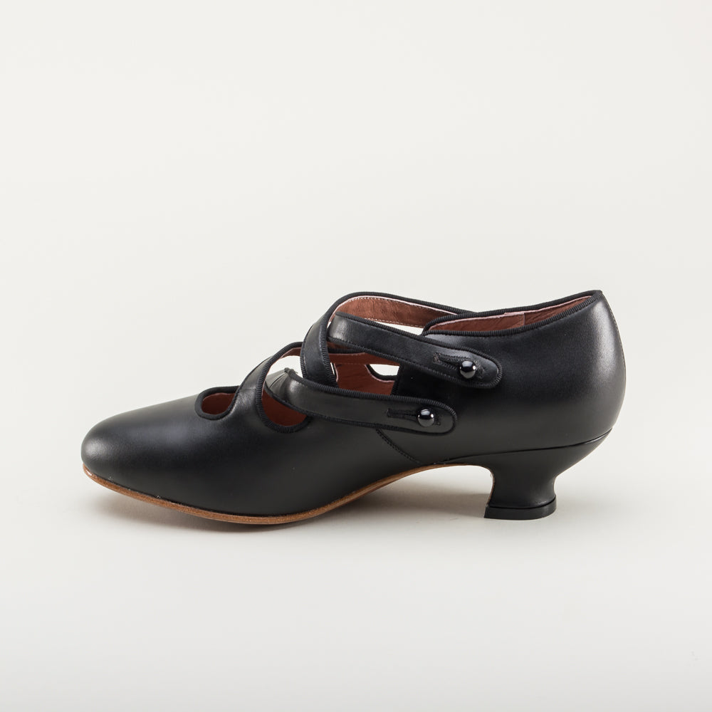 American Duchess Astoria Edwardian Leather Shoes (Black) — color variant