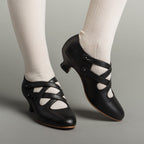 American Duchess Astoria Edwardian Leather Shoes (Black) — detail and construction