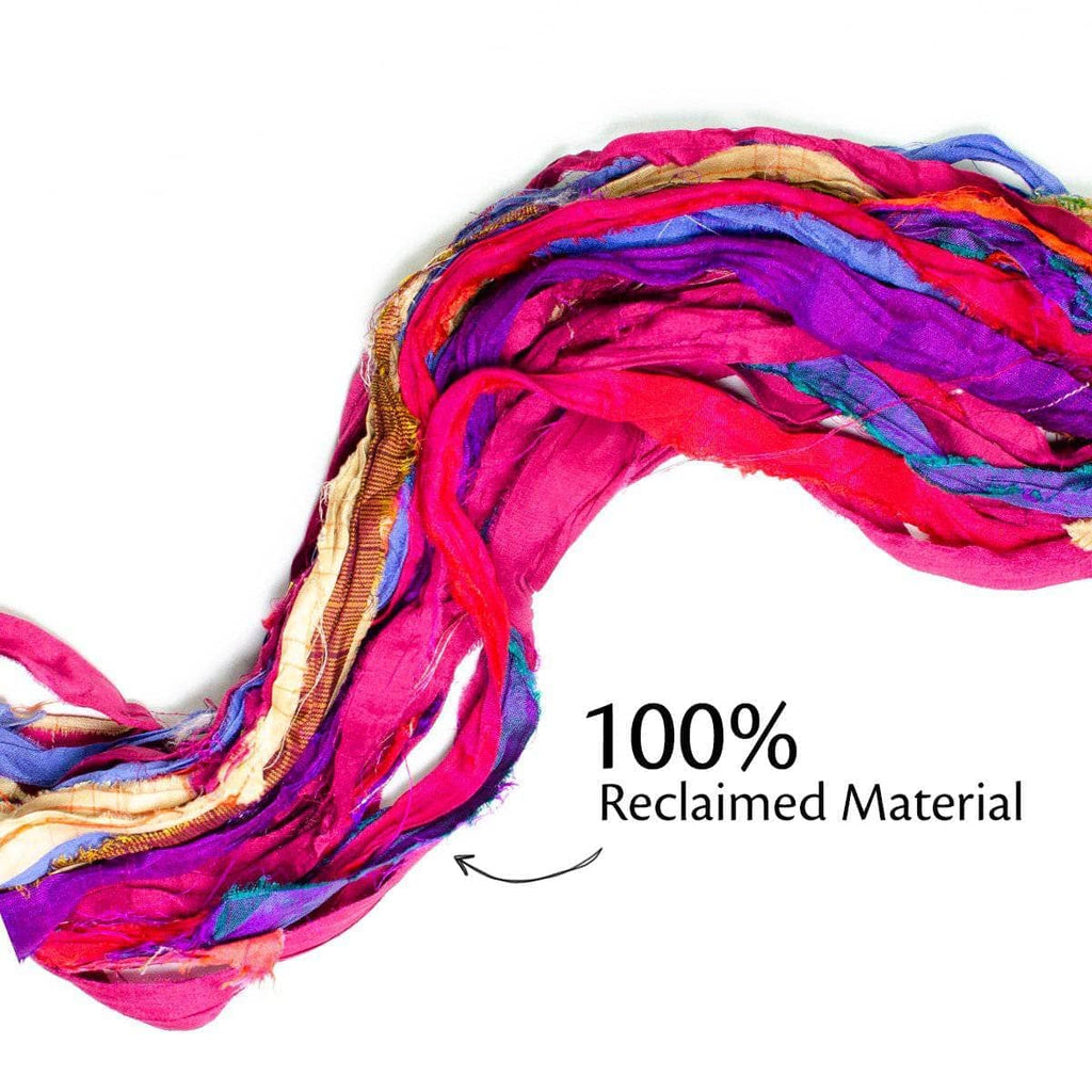 Darn Good Yarn Sari Silk Ribbon - "At the Bahamas" — alternative angle