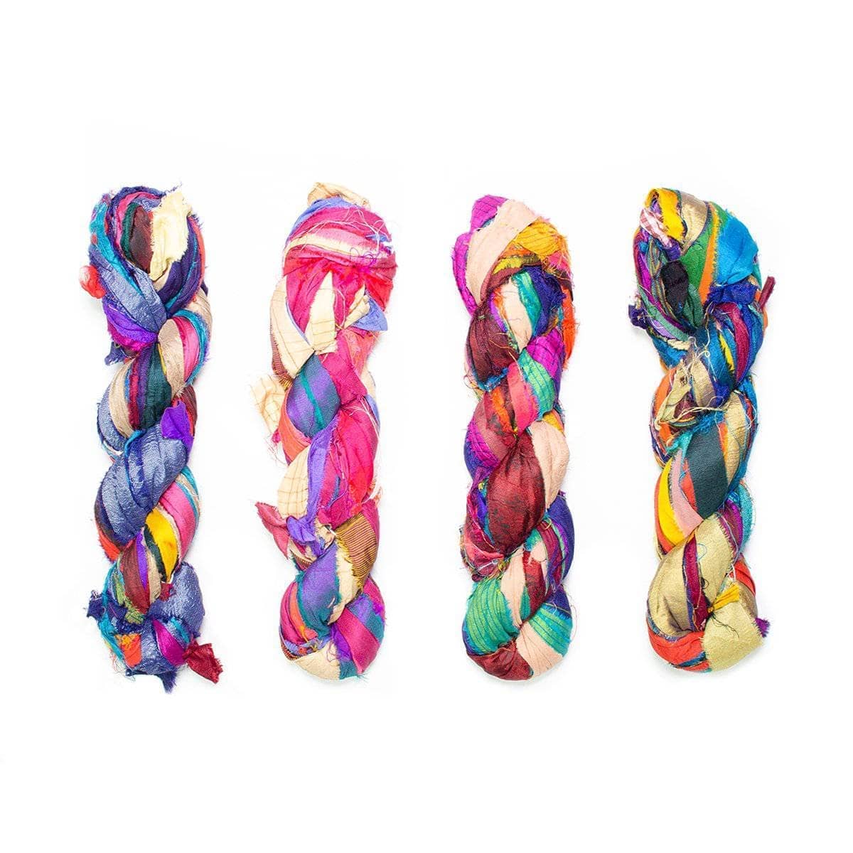 Darn Good Yarn Sari Silk Ribbon - "At the Bahamas" — lifestyle context