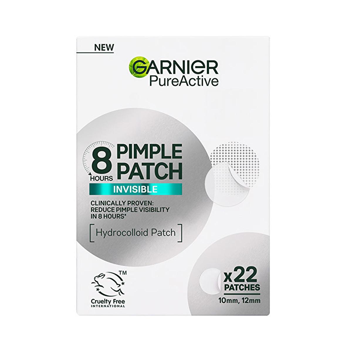 Garnier Pimple Patch: Hydrocolloid Acne Treatment - Invisible Blemish Remover, Clinically Proven Overnight Spot Treatment, 22 Patches