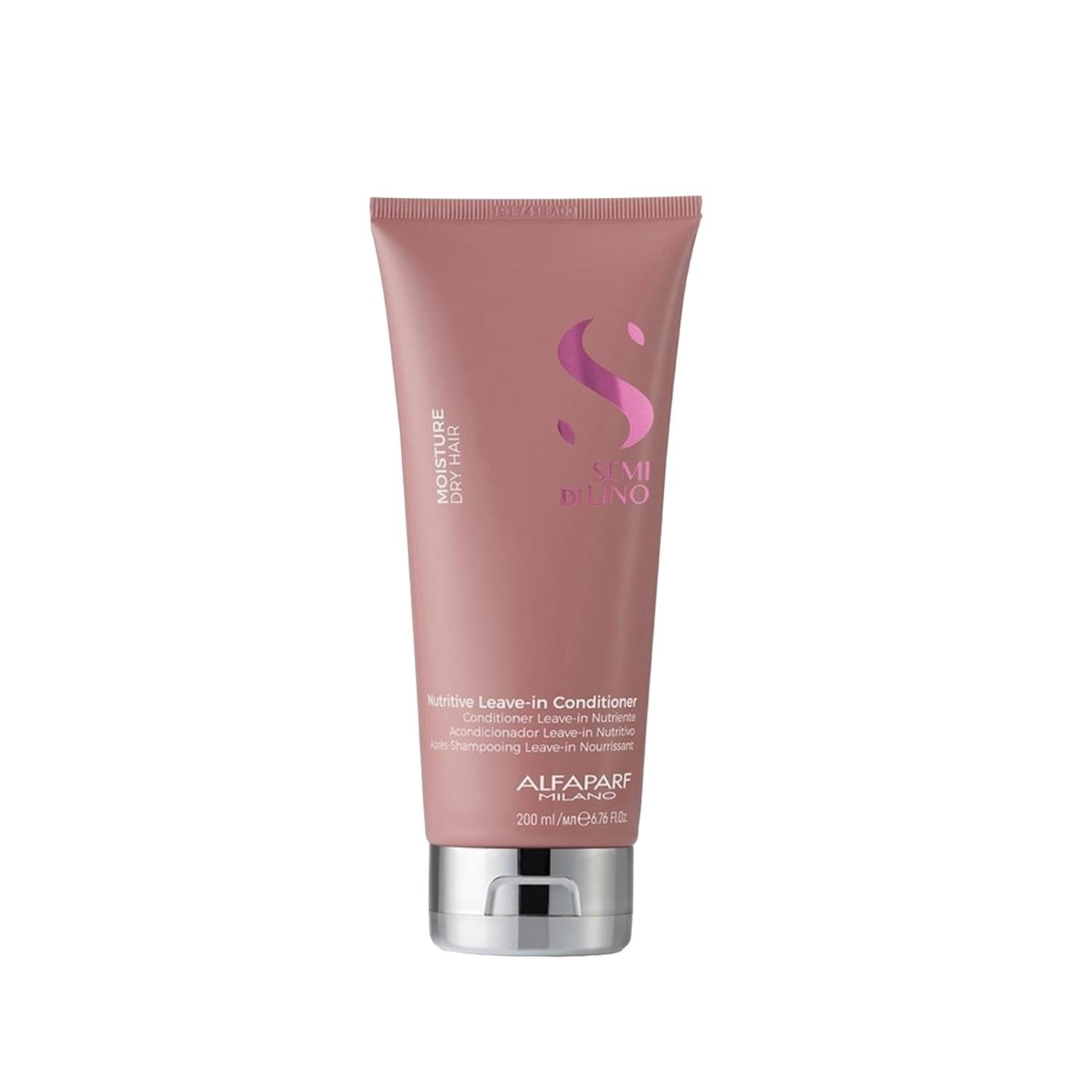Alfaparf Semi Di Lino Moisture: Nutritive Leave-In Conditioner - Intense Hydration & Frizz Control for Dry, Damaged Hair (200ml)