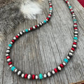 Wild Junkie Authentic Multicolored Turquoise Beaded Necklace — main product shot