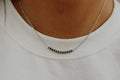 Wild Junkie Authentic Silver Pearl Bar Necklace — main product shot
