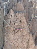 Wild Junkie Pink Mosaic Beaded Chain Necklace — main product shot