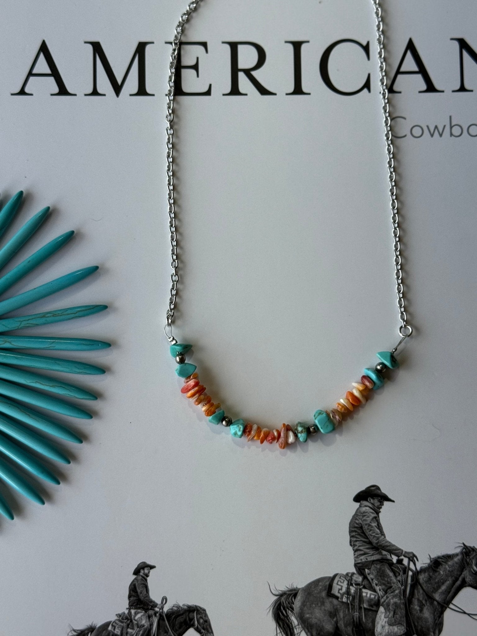 Wild Junkie Authentic Spiny Oyster Chip Bead Necklace — necklaces category context